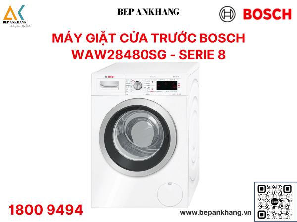 Máy giặt 8KG WAW28440SG - Serie 8 - 1400 vòng/phút - Xuất xứ: Đức